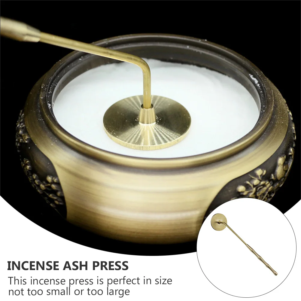 

Incense Ash Censer Accessories Brass Press Incense Burner Accessory Long Handle Brass Seal Supplies Elegant Design Quality