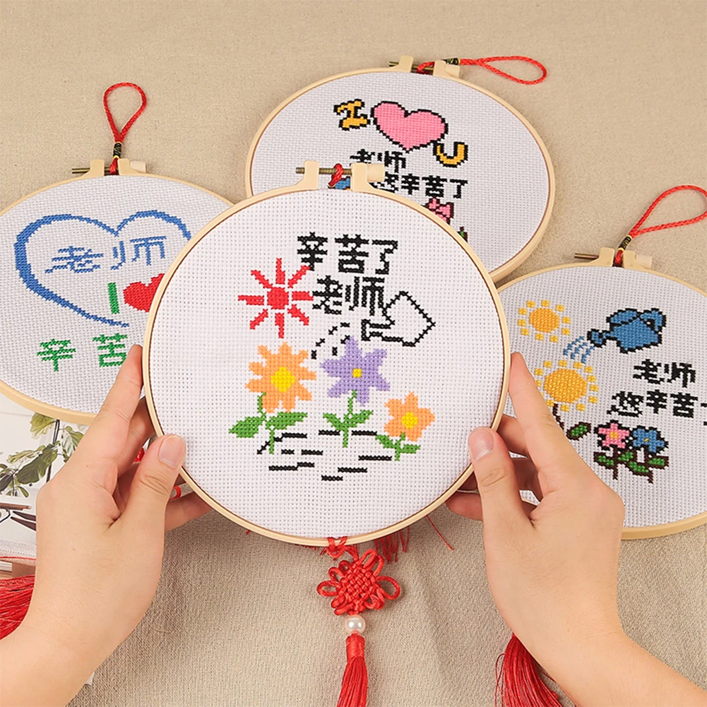 Aida 11 Count White Cross Stitch Embroidery Fabric Cotton Stitching Embroidery Cloth DIY craft handcraft supplies 1PC