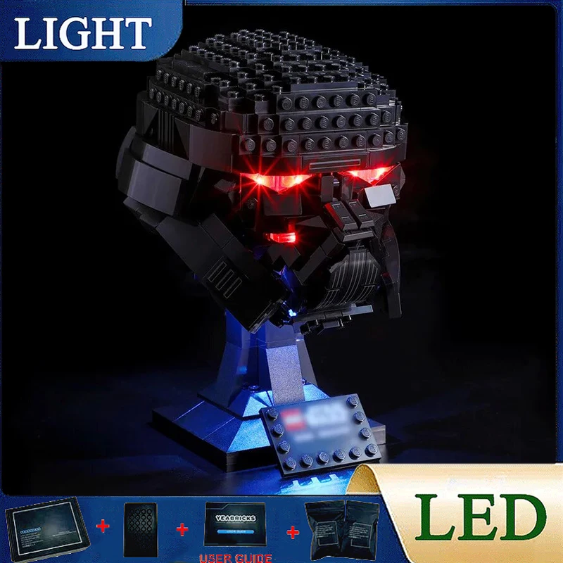 DIY LED Light Kit For LEGO 75343 Helmet Building Blocks Set (Only LED Light,Without Blocks Model)