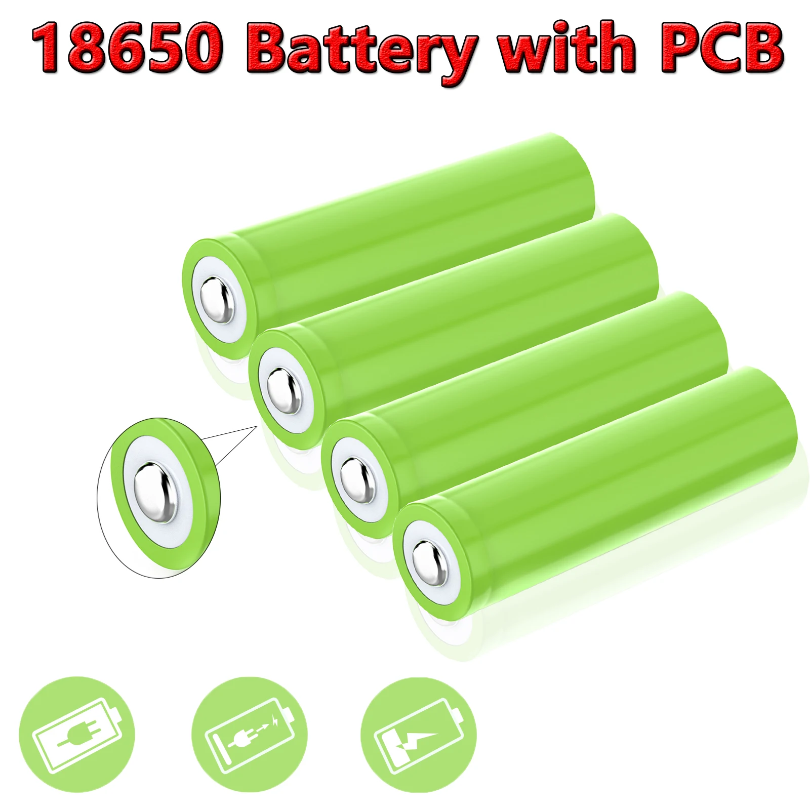 100% New Original 18650 3.7V 1800mAh lithium battery Rechargeable Batteries Power Tools Laser Pointer Flashlight Alarm Clock