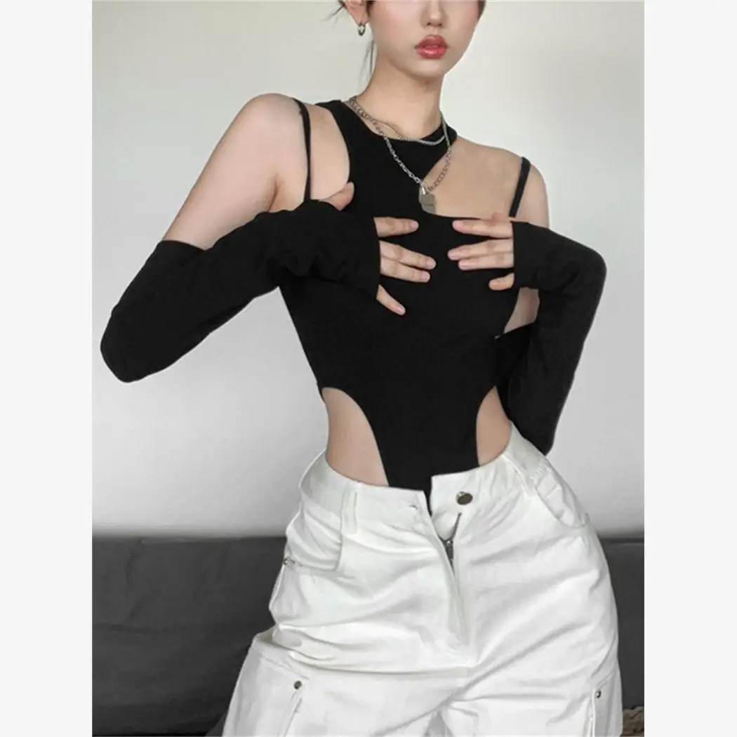 

Боди-топ Street Sle с разборным дизайном, удлиненный, сексуальный, для женщин 8-24 лет