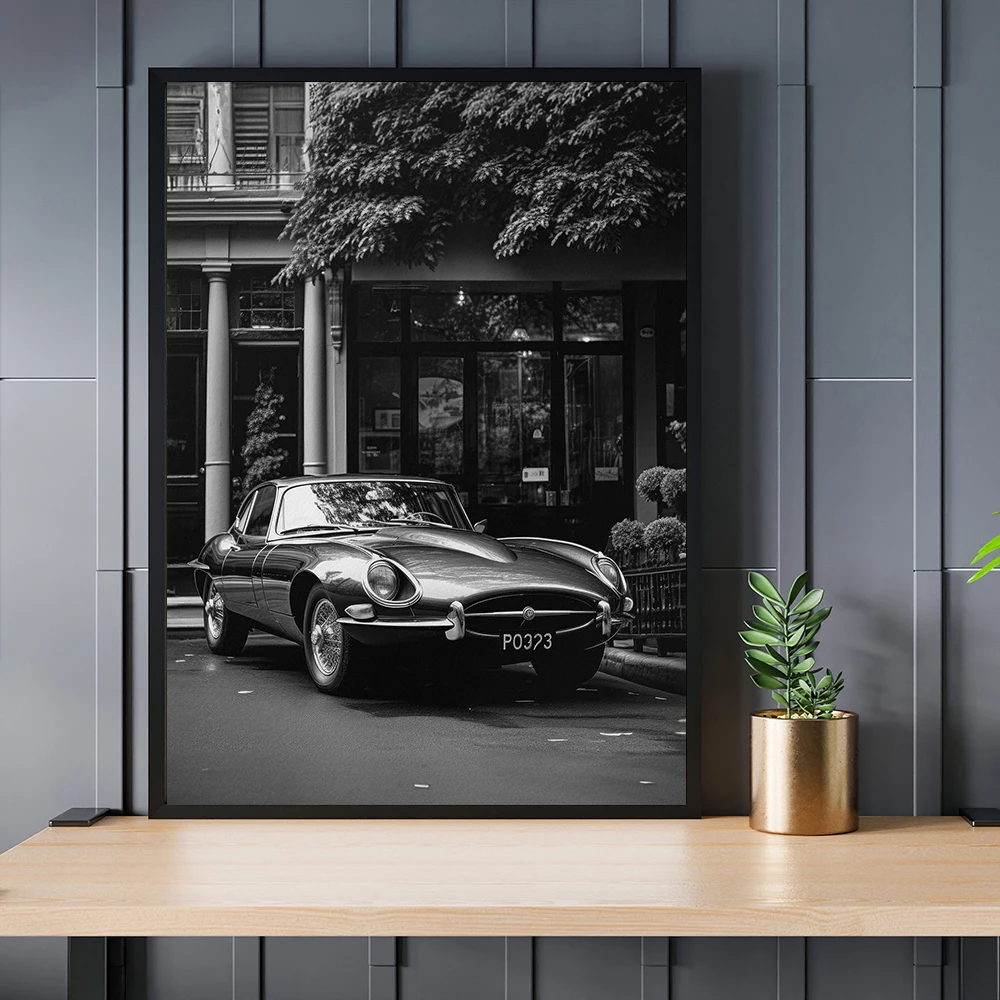 Famous Cars Black and White Posters 1962 GTO Retro Super Car Picture Sports Car Print Canvas Painting