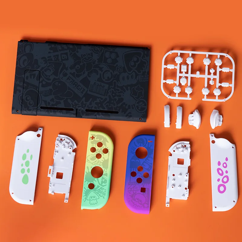 

Joycon Handheld Controller Replacement Shell Case Full Buttons Hard Back Bottom Housing Shell For Nintendo Switch Splatoon 3