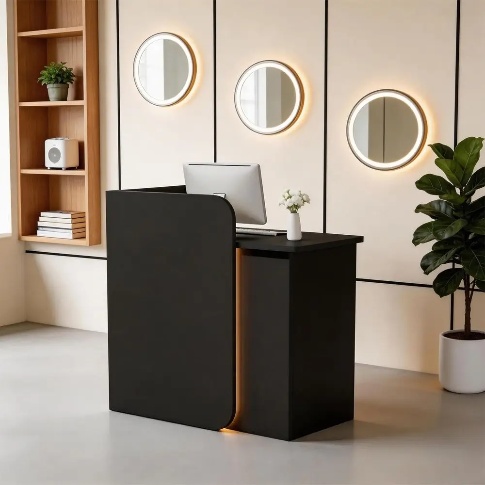 

32 LED-lit Desk with Lockable Drawer for Retail, Office, and Home Use