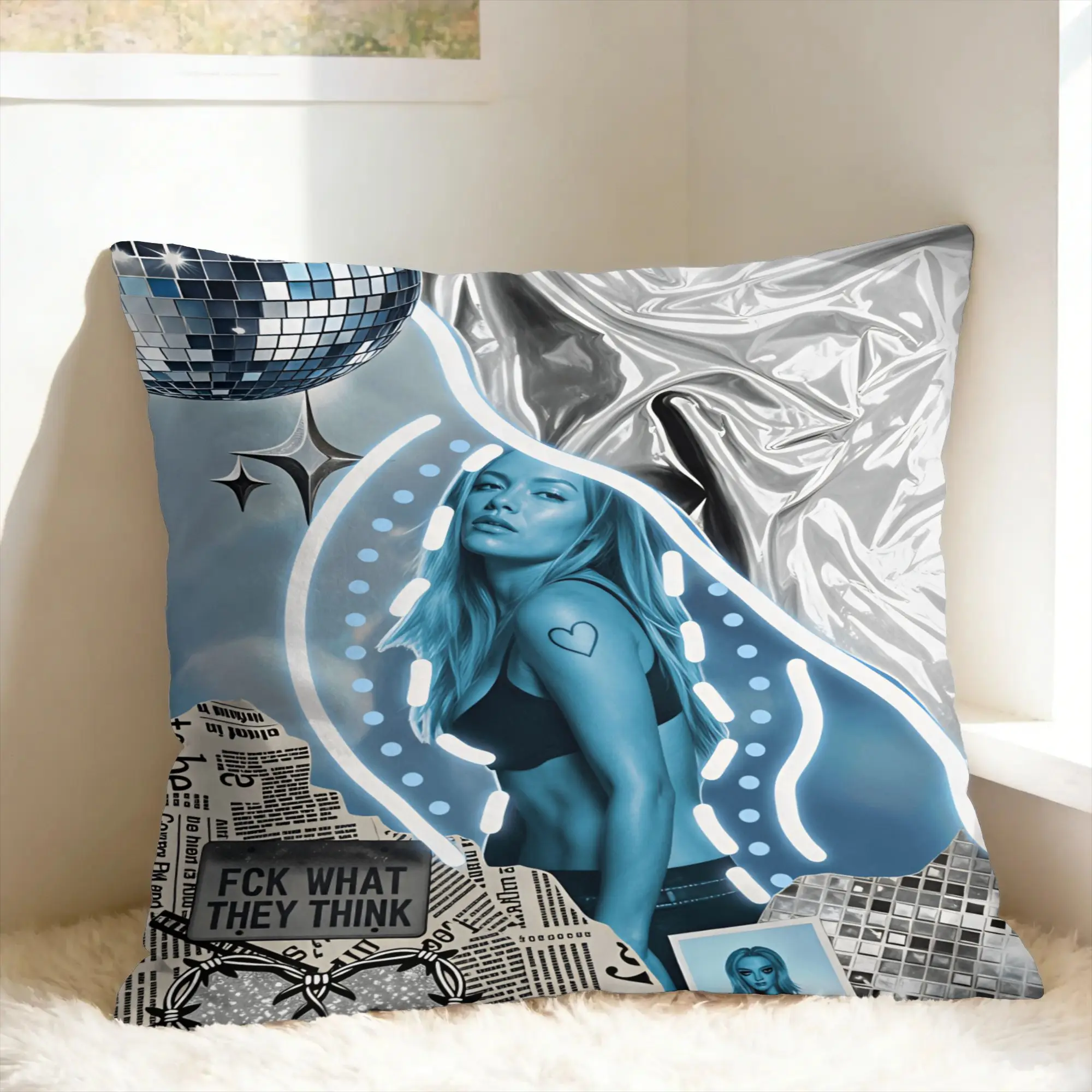 No Me Arrepiento De Sentir Tanto Karols G Pillow Cover  Fashion Pillow Case  Living Room Sofa Comfy Cushion Cover Birthday Gift