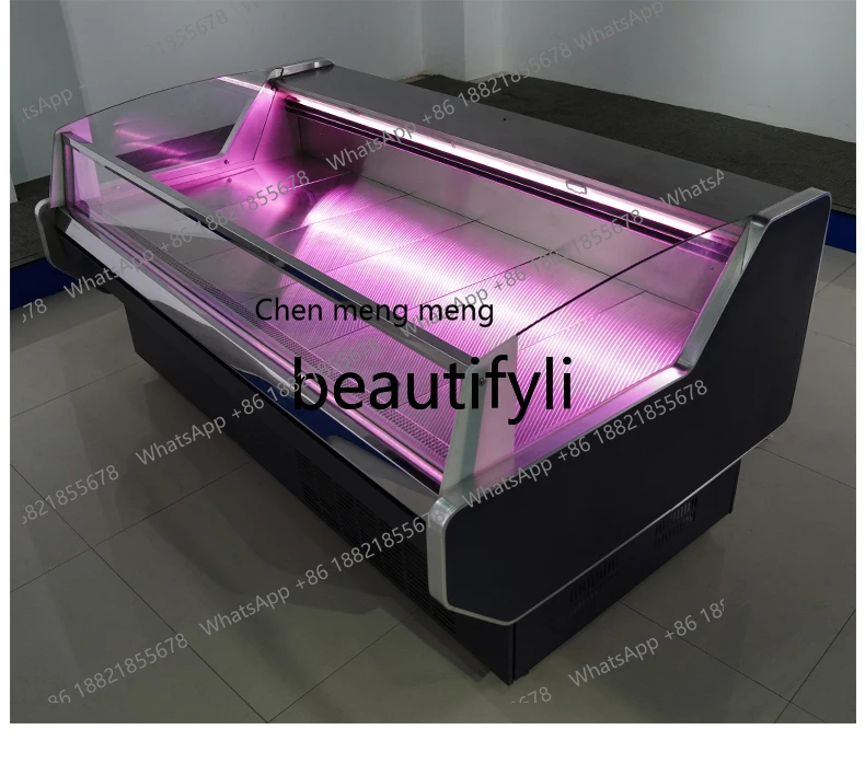 

Новое поступление, витрина для свежего мяса, супермаркет, коммерческая витрина для свежего охлаждения, приготовленная еда, охлаждаемая свежая витрина mea