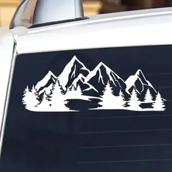 Mountain Range Nature for Car Sticker Decoration Window Bumper Outdoor Stickers Exterior Accessories Waterproof Vinyl Decals