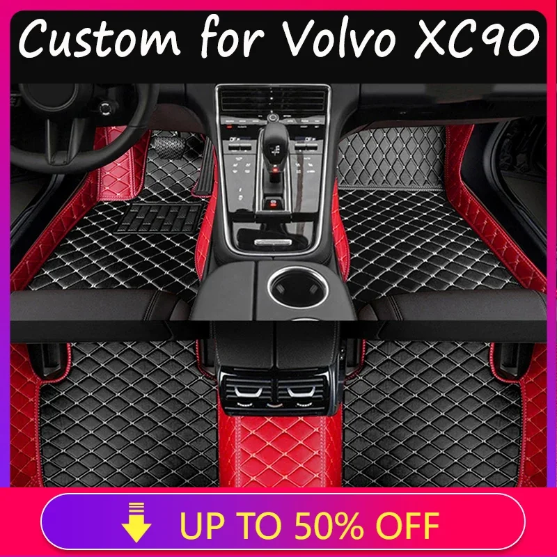 

Car Floor Mat For Volvo XC90 MK1 2002~2014 7seat Dirt-resistant Leather Mat Cubre Pisos Para Autos Car Accessories Interior Part