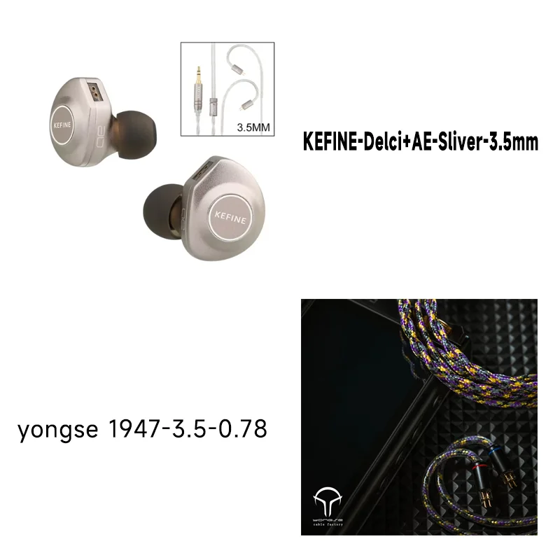 سماعة أذن Kefine X ANGELEARS Delci-AE مقاس 10 مم DLC + PU ذات غشاء ديناميكي IEMs Hi-Fi I n-ear مع نمطين ضبطين
