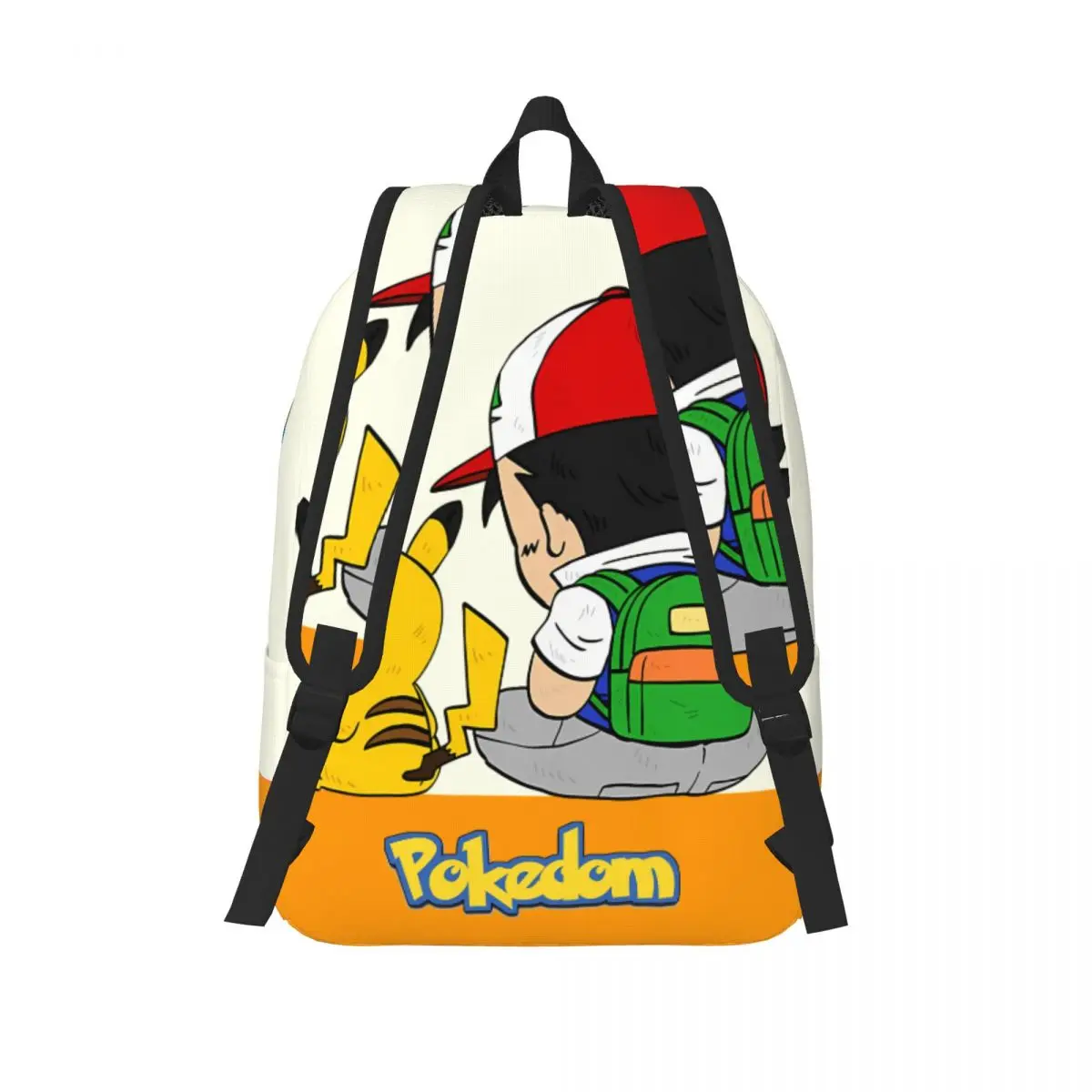 Plecak Pokemon Boy And Pet Monster Naklejka Wielokomorowa Kieszonkowy Potwór Pikachu Chłopcy Prezent Urodzinowy Bookbag Biuro Szkoła