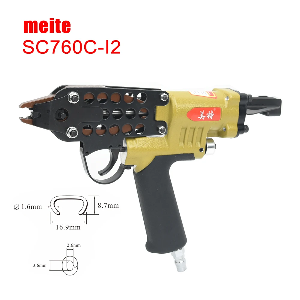 Meite  SC760C-I2 Air C Nail Gun Pneumatic Cage Stapler Clip Pilers