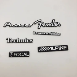 4pcs FENDER FOCAL Pioneer Technics Bowers&Wilkins ////ALPINE 3D Aluminum Hi-Fi Speaker Logo Audio Speaker Emblem Stereo Stickers