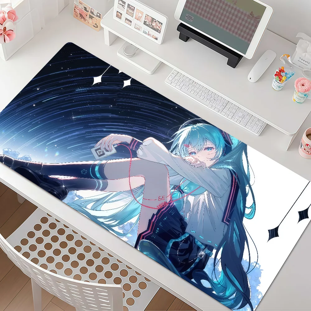 Cute Cartoon Virtual Singer Mouse Pad Anti Slip Rubber Edge Locked Thickened Laptop M-miku-u Gaming Desk Mat