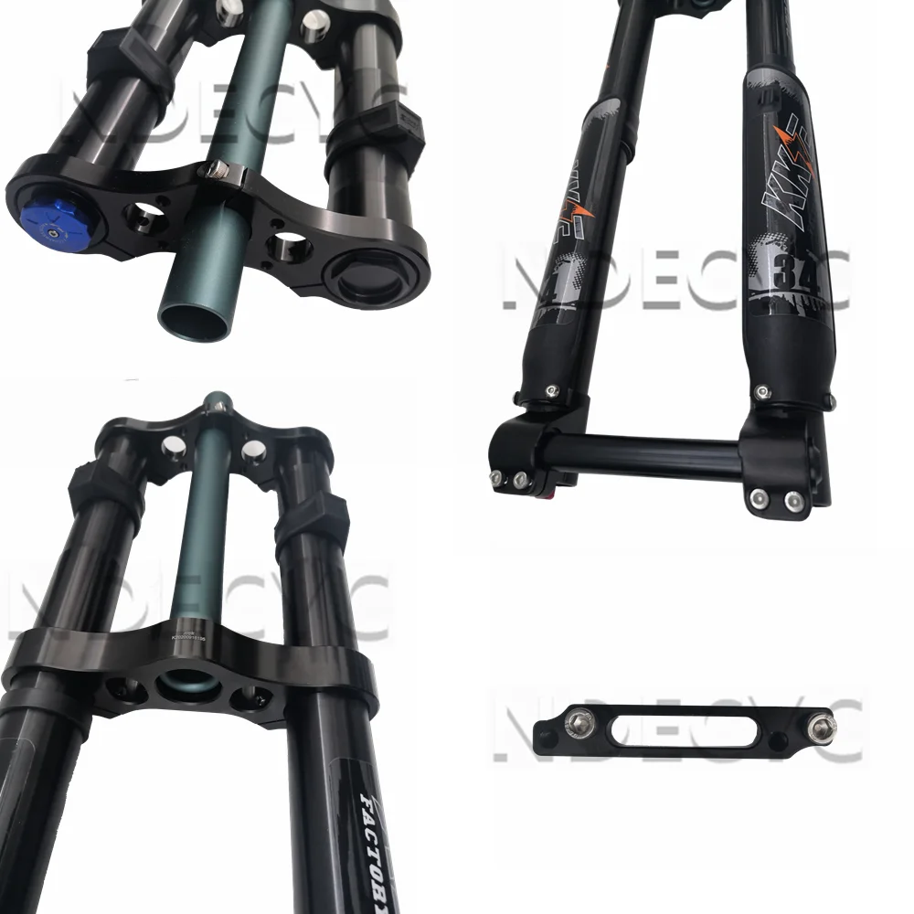 US Stock KKE freno a disco smorzamento sospensione pneumatica 110mm/150mm bicicletta elettrica Downhill forcelle anteriori con ammortizzatore