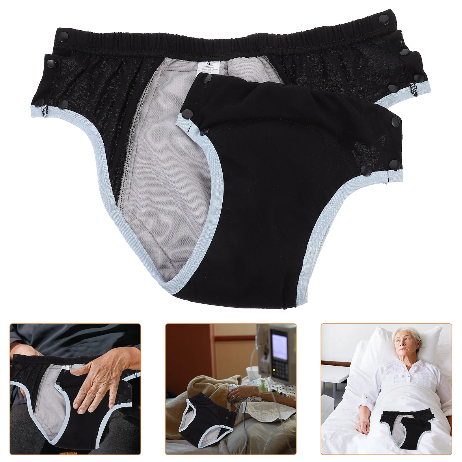 Reusable Washable Adult Diaper Leakproof Elastic Urinal Pant for Incontinence Gentle Protection Elderly Geriatric Patients Home