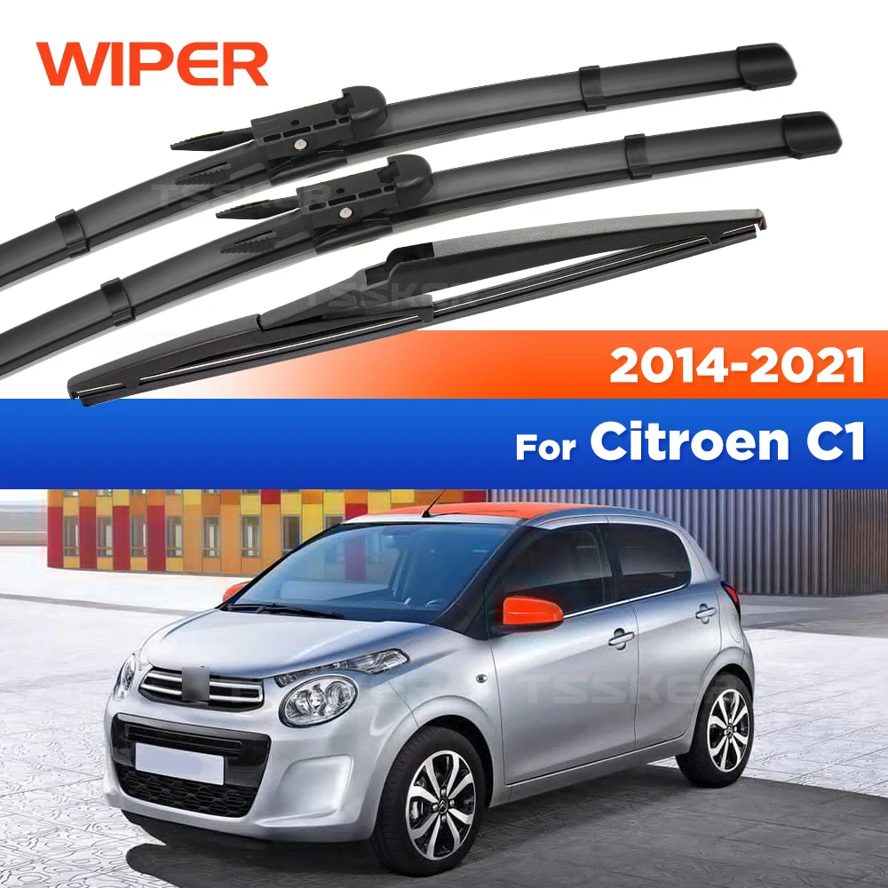 

Front & Rear Wiper For Citroen C1 2014-2021 2015 2016 2017 2018 2019 2020 Wiper Blades Windshield Windscreen Brushes 26"+26"+12"
