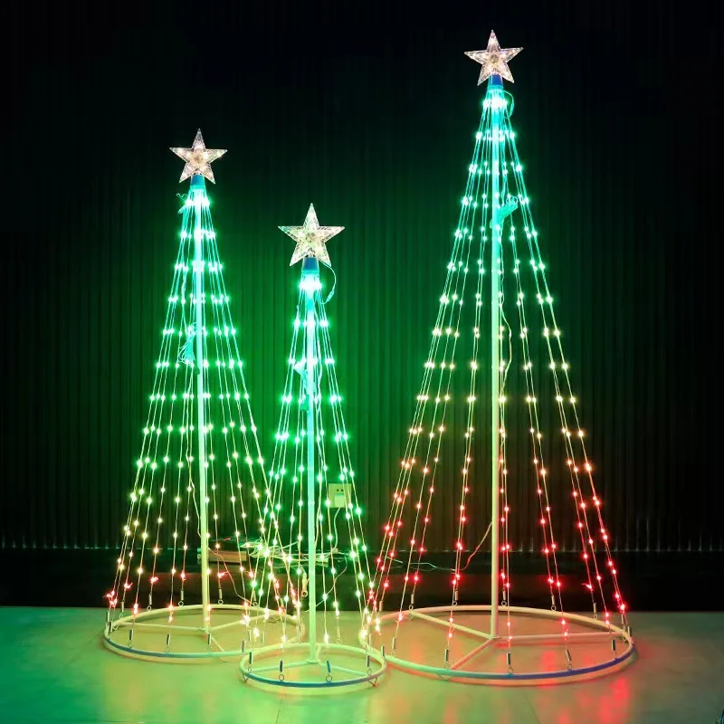 Symphony point control cone tree lights intelligent remote control Christmas lights indoor and outdoor decorative lights