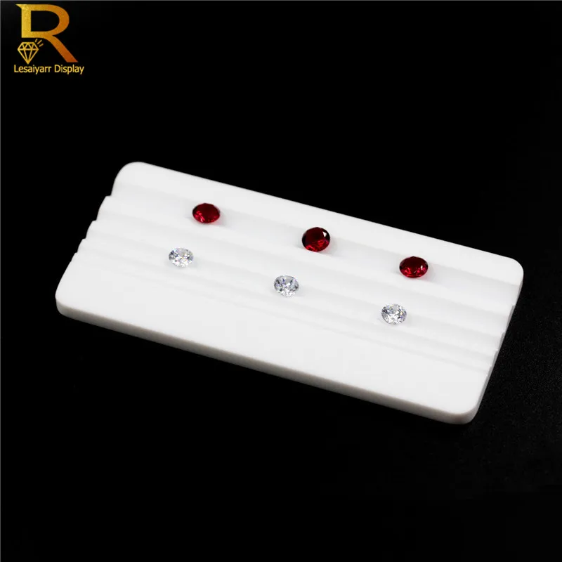 Porfessional Loose Diamond Sorting Color Grade Tray Gemstone Size Guide Plate Grooved Gemological Tool Diamond Color Tester Tray