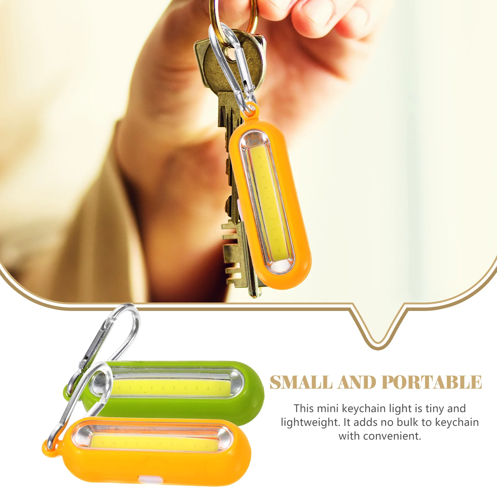 

2PCS High-light Mini Flashlights Keychain Lightweight Camping Safety LED Torch Portable Pendant Strong Light Small Size