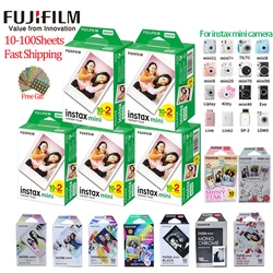 10-100 Sheets Fuji Fujifilm 3'' White Edge Instax Mini Films For Instant Instax Mini 12/11/9/8/7+/40/25/link Camera Photo Paper