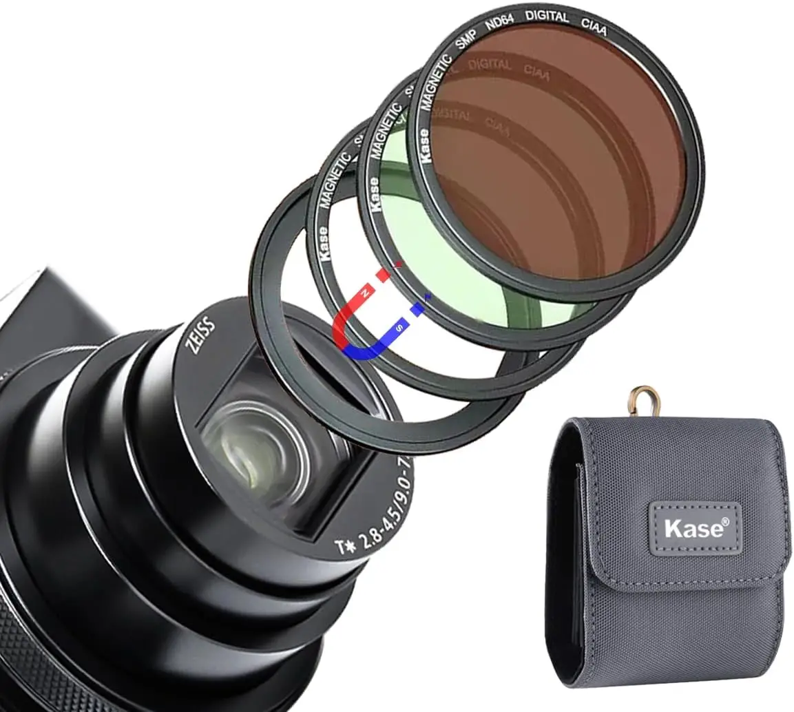 Kase Wolverine Magnetic Filter Kit UV/CPL/ND64 for Sony ZV-1, RX100 Series/for Ricoh GR II III