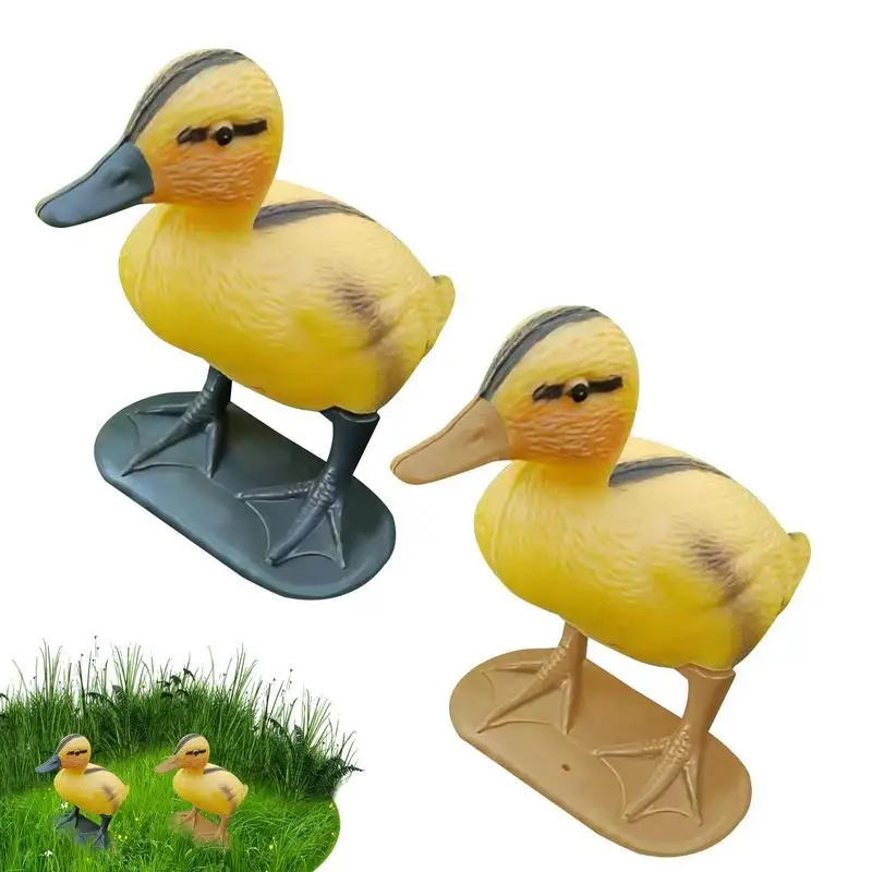 Floating Duck Decoy For Pond Outdoor Pond Duck Statues Decoy Floating Duckling Decoy Realistic Animal Outdoor Ornament For