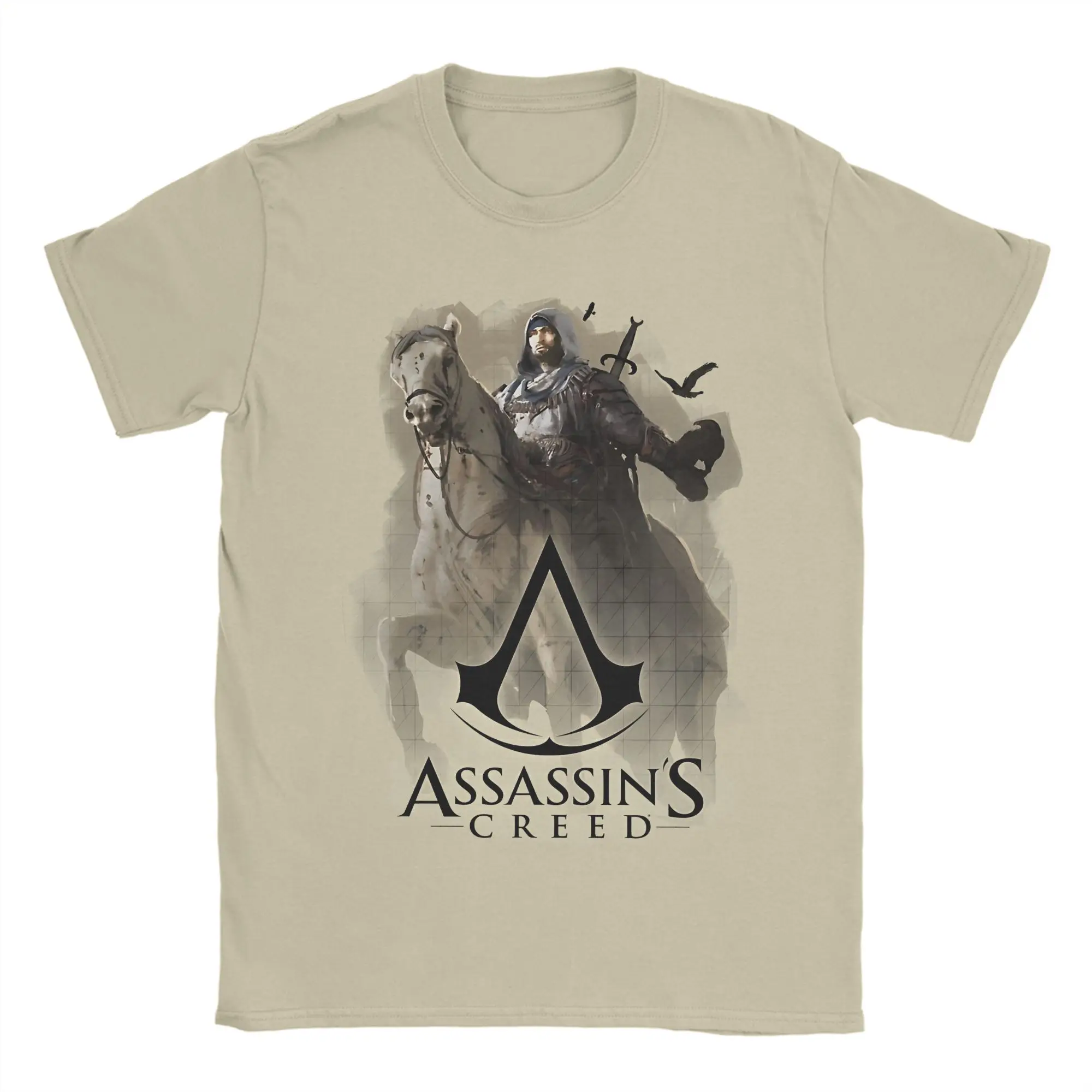 الجدة A-القتلة C-Creeds ميراج Basim Ibn Ishaq بلايز الرجال الجولة الرقبة قصيرة الأكمام بلايز 100% القطن الصيف بلايز