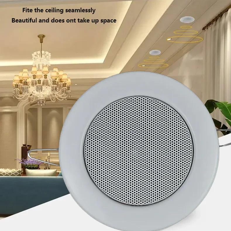 3 Inches 8 Ohm 6W Mini Ceiling Speaker Passive Home Background Music System HiFi Sound In-ceiling For Bathroom Indoor Party