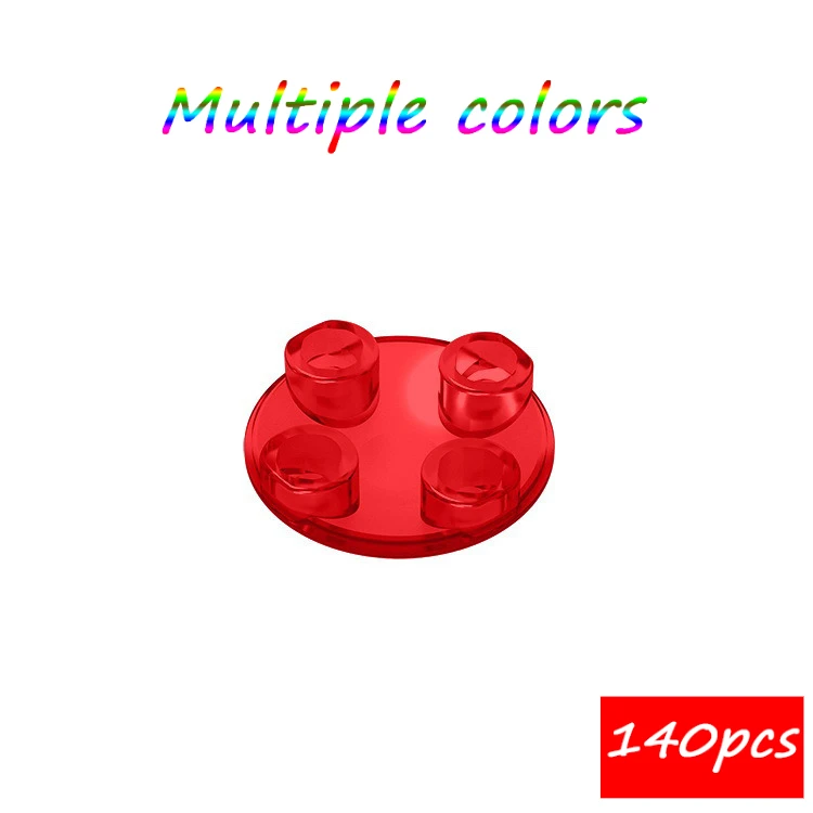 MOC 140PCS 2654 Round 2x2 Building Blocks With Rounded Bottom Boat Plate Bricks Particle Puzzle Toy Children Birthday Kid Gifts