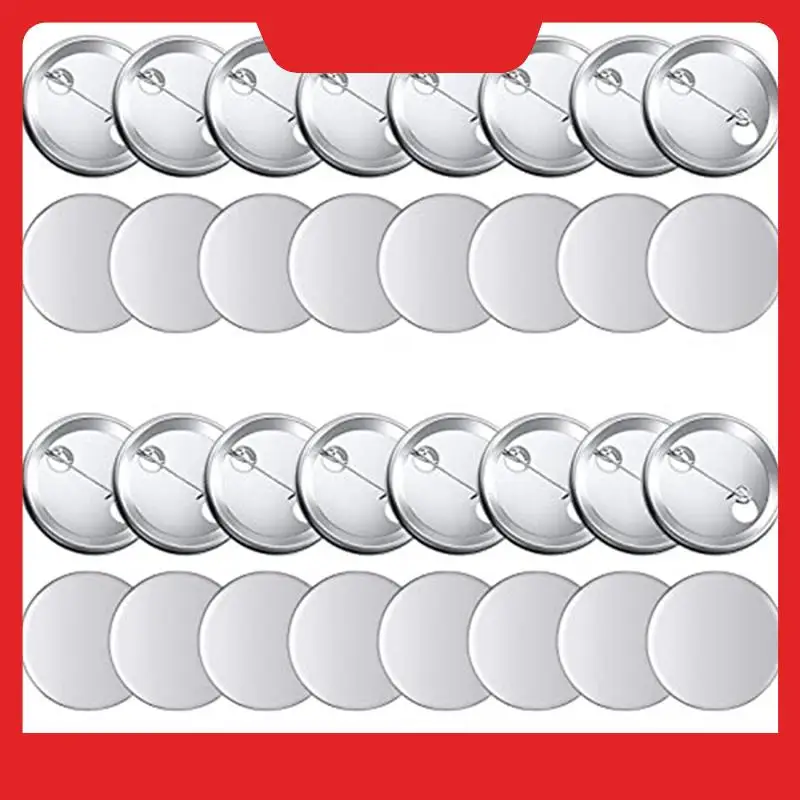 

100 комплектов пустых пустых пуговиц, 58 мм/2,25 дюйма, как показано на рисунке, для машины для изготовления пуговиц, круглые детали для булавок для значков