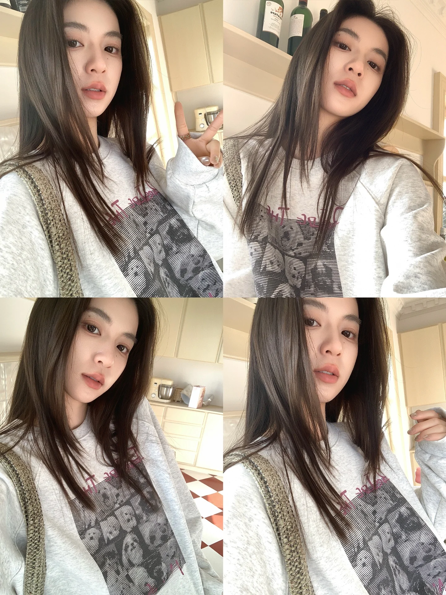 

TWINS Comfortable Time Women's Lazy Sle Loose Fit Sweatirt round Ne Dog Print Casual Top Cotton Polyester Blend