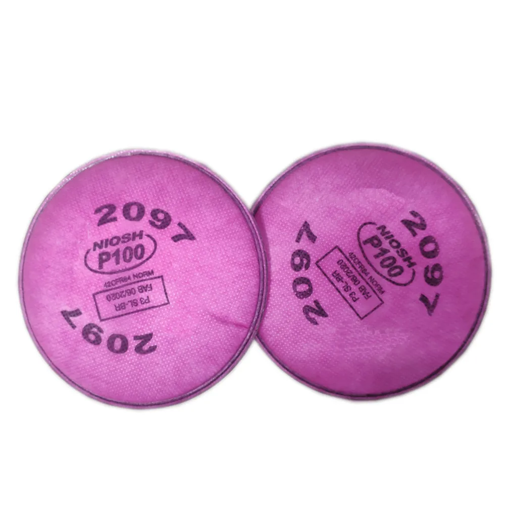 10 قطعة 2091/2097 مرشح الجسيمات P100 ل 6200/6800/7502 قناع الغاز حماية الجهاز التنفسي #3