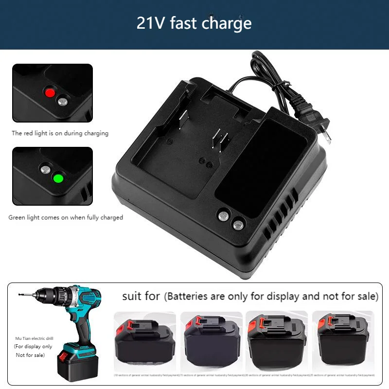 Chargeur de batterie Li-ion 18V 21V, prise ue US, pour Makita BL1415 BL1420 BL1815 BL1830 BL1840 BL1860, perceuse électrique, outil électrique