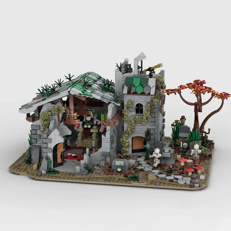 

2834pcs MOC The Dark Ritual Ruined Castle Architecture Building Blocks Model Children Festival Gifts