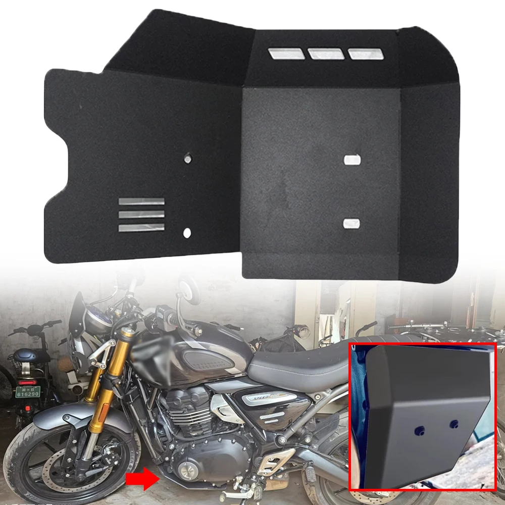 

Motorcycle Accessories Skid Plate Belly Pan Protector Cover SPEED400 Engine Base Chassis Guard Fit For Speed 400 2024 2025