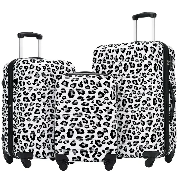 

Lightweight Hardshell 3-Piece Luggage Set Spinner Suitcase TSA Lock 20"+24"+28"