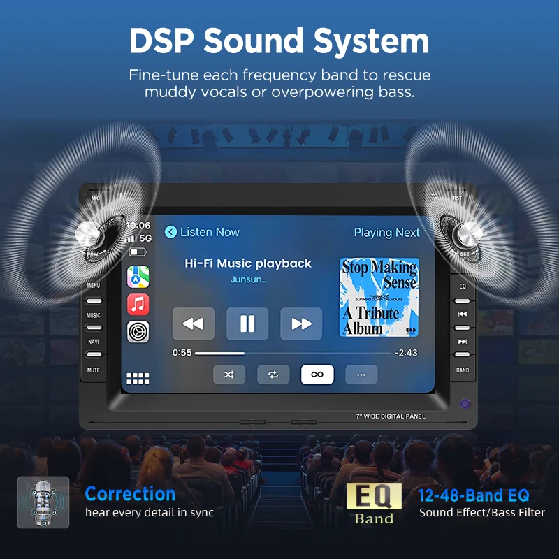 Radio Estéreo para Auto Junsun 4G Android para VW Golf 4 MK4 Passat B5 Polo Bora Jetta T5 Transporter GPS WiFi Bluetooth FM RDS CarPlay Inalámbrico Android Auto Pantalla Táctil 8