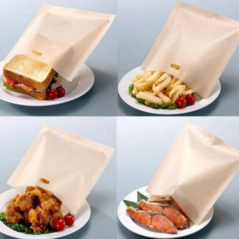 Пакеты для тостера, пакеты для хранения с антипригарным покрытием для тостера, Многоразовые Пакеты для закусок для микроволновой печи, гриля, тостера, 20 шт.