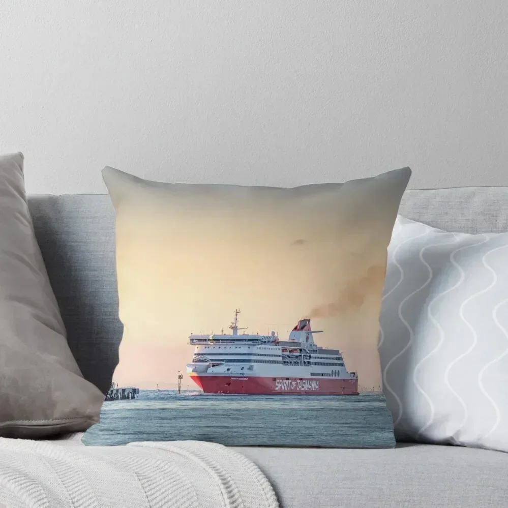 Spirit of Tasmania, Port Melbourne Throw Pillow Luxury Sofa Cushions christmas pillowcases pillow