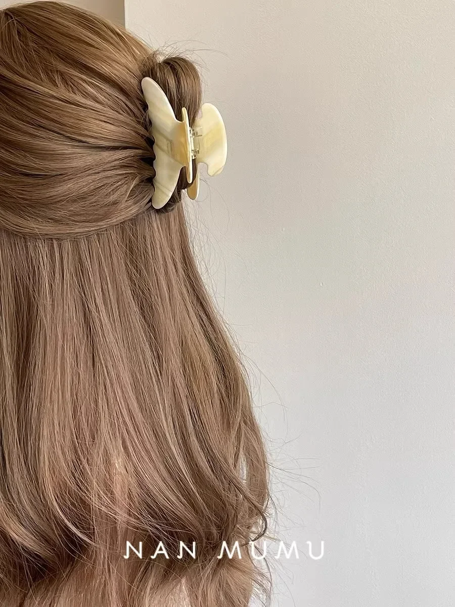 New Retro Korean Acetate Hair Claw Large Crab Hair Clips Shark Clip Simple Hairpin Fashion Hair Accessories for Woman Girls