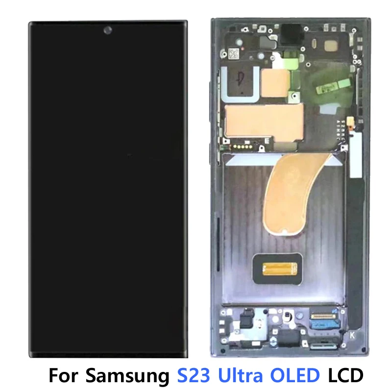 Tested Super OLED S918 LCD For Samsung Galaxy S23 Ultra 5G LCD Display S918U S918B Touch Screen Digitizer With Frame Assembly