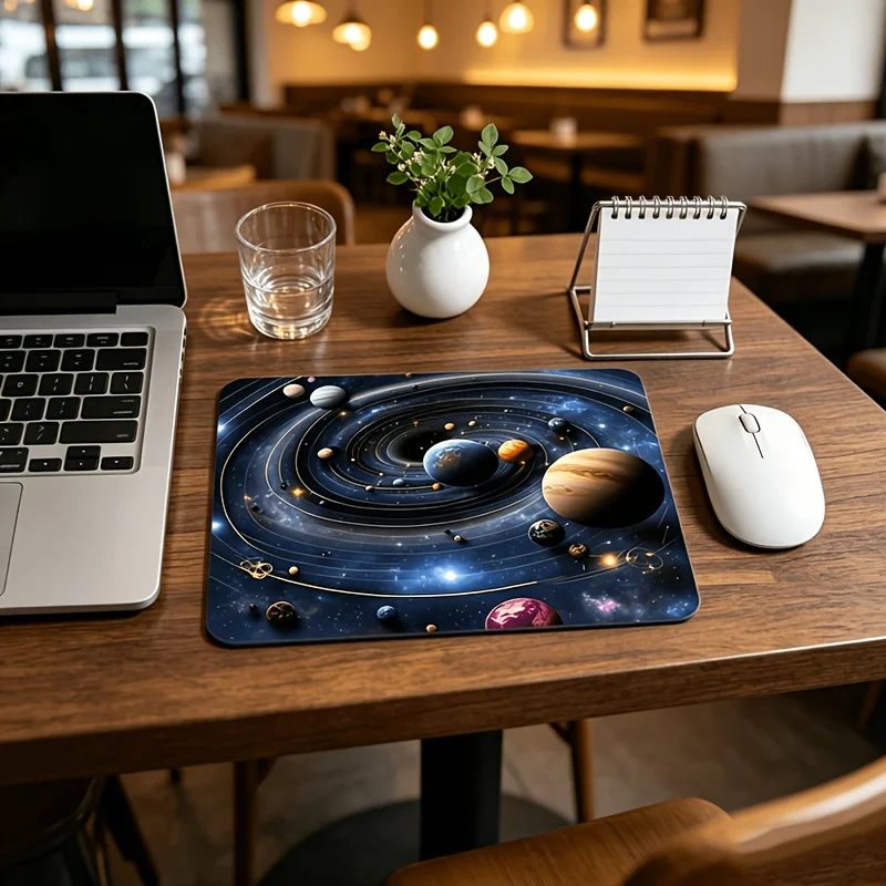 CIFBUY Future Planet Mouse Pad Set of 3 Adjustable Size Mechanical Keyboard Mat Non Slip Rubber Base for PC Office Gaming Home