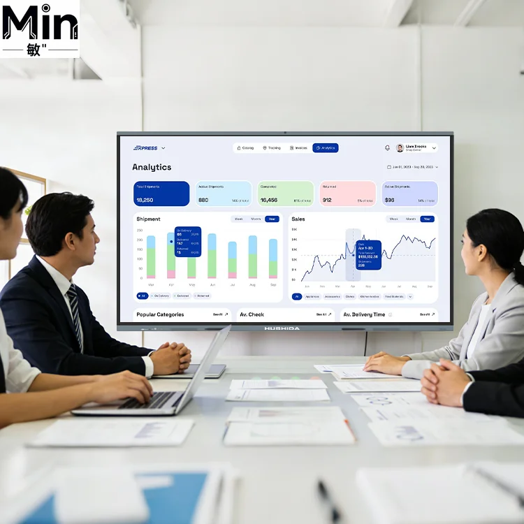 

HUSHIDA 4K Touch Interactive Flat , 55-110 Inch Android Display