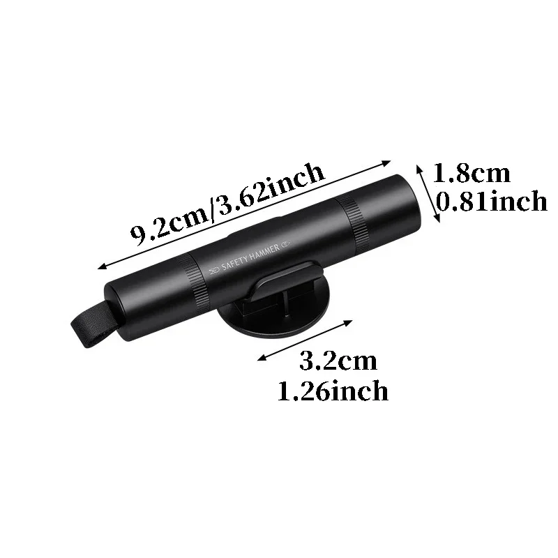 2 In 1 Car Safety Hammer Emergency Window Glass Breaker Cut Seat Belt High Hardness Tungsten Steel Rescue Tool Auto Accessories view 6