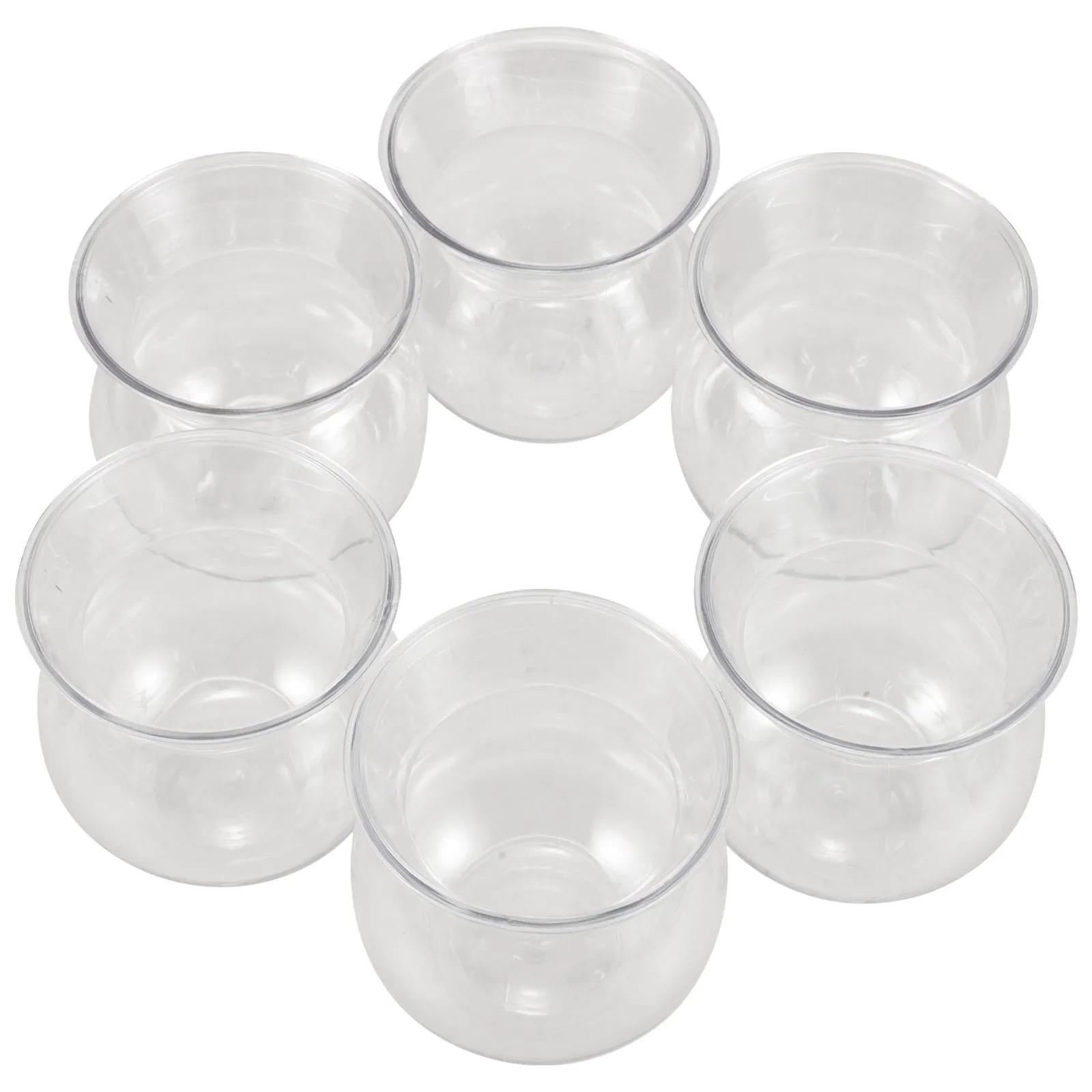 

Набор из 6 мини-прозрачных цветочных горшков: креативные маленькие контейнеры для растений, для детского садоводства, настольного декора, прозрачные кашпо