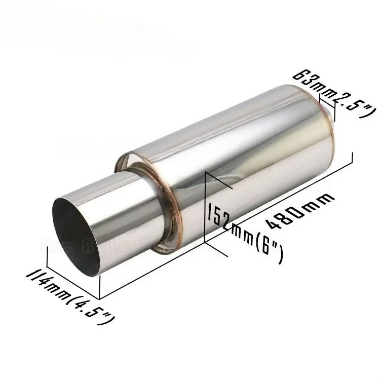 Modified Car Exhaust Pipe Performance Straight Round 2.5