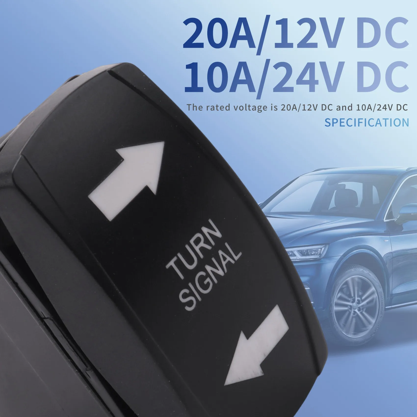 A02Q-Turn Signal Rocker Switch LED For RV Vehicle Off-Road Pickup Tractor Boat Motorcycle 4Pin Universal Switch