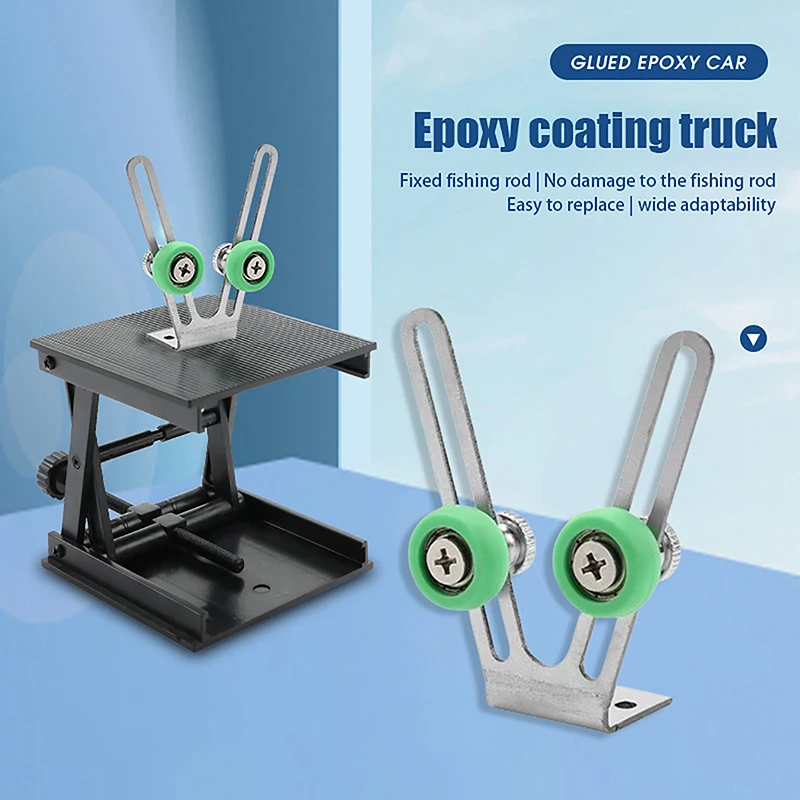 

Fishing Rod Epoxy Applicator Holder Fishing Rod Winding Machine Support-Stand Rod-Building Tool Rod Repair Machine Fishing Tool