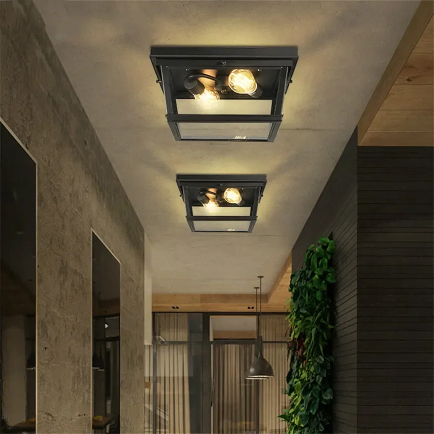 Loft Retro Light Fixture Ceiling Lamp Vintage   Industrial Design Edison Bulb Antique  Room Shade