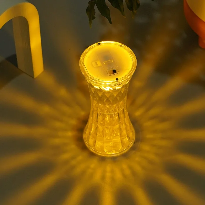 Night Light Transparent Small Waist Mini Wedding Creative Ambient Light Decorative Projection Self-defense reflective flashlight